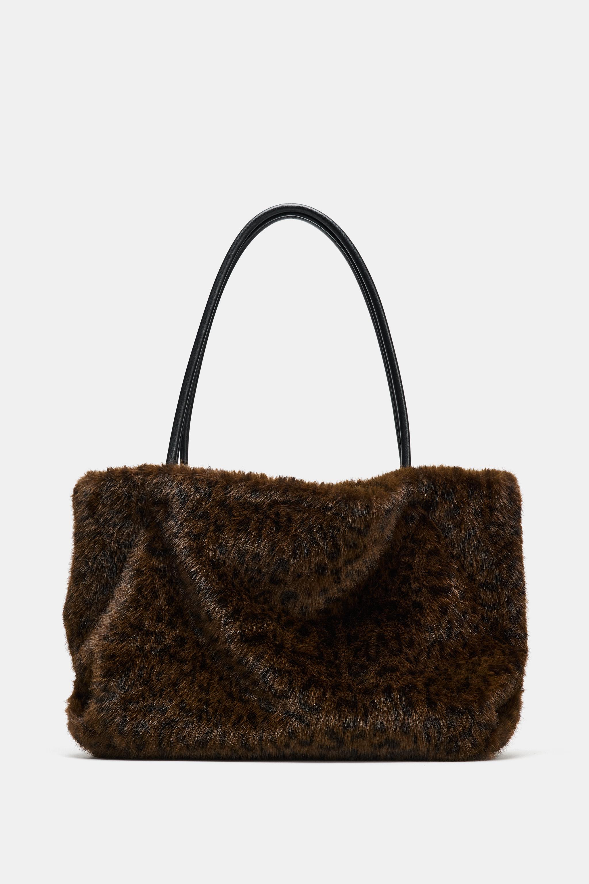 FAUX FUR SHOPPER BAG